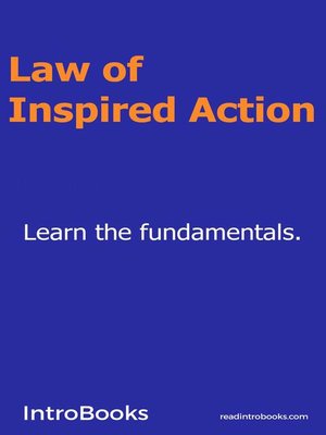 cover image of Law of Inspired Action